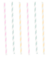12 pastel straws 20 cm
