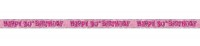 Oversigt: 30-års fødselsdag pink glitter drømmefest banner