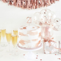 Anteprima: Cake topper numero 21 oro rosa 5,5 cm