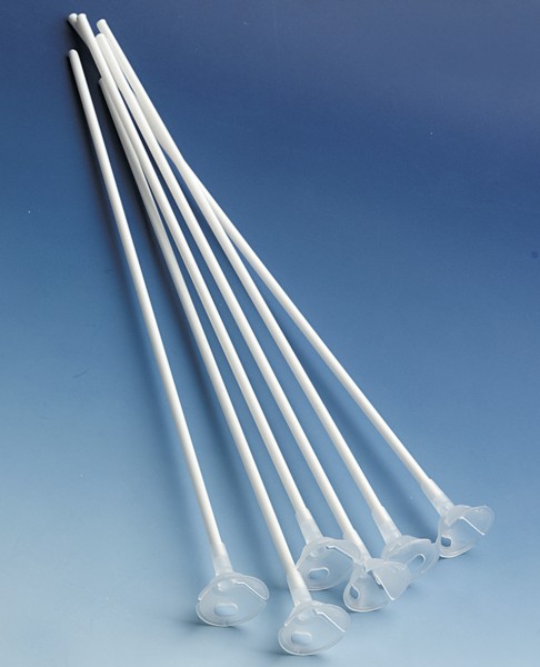 6 balloon sticks Rotterdam white with holder 40cm