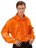 Oversigt: Orange ruffled shirt