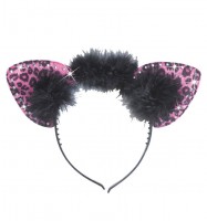 Preview: Purple leopard headband with rhinestones