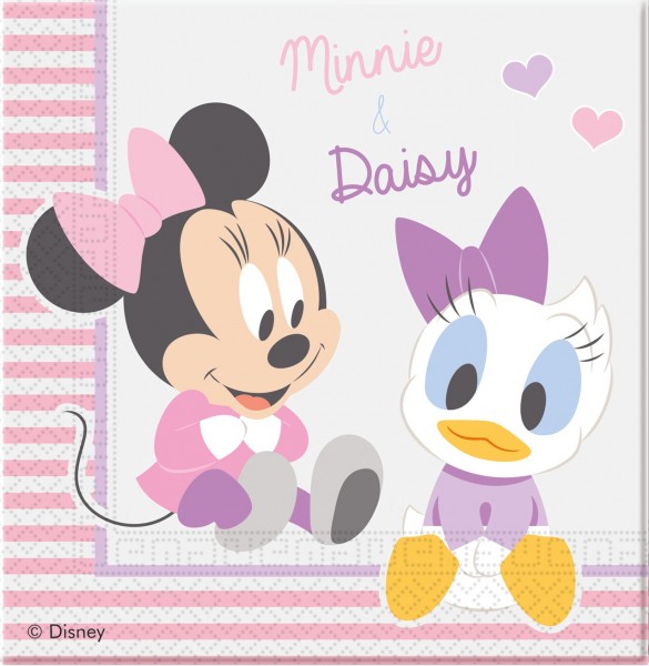 20 Tovaglioli Baby Angel Minnie Mouse e Margherita 33 cm