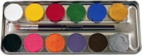 Schminkset Mit Pinsel 12 Farben In Palette