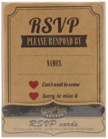 10 Vintage Love RSVP Einladungskarten