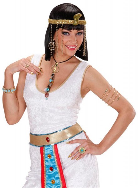 Cleopatra armband goud-turkoois 3