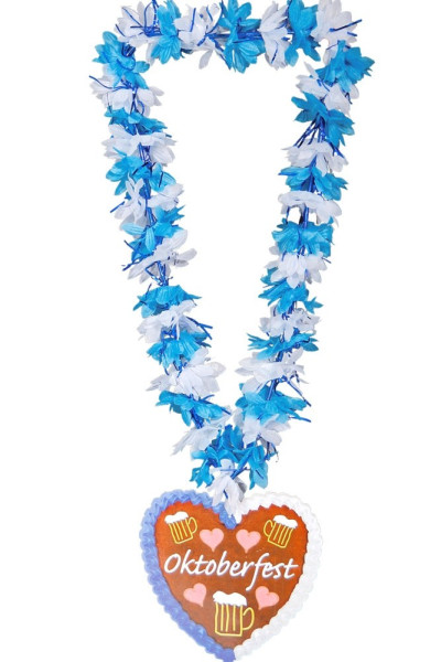 Oktoberfest Hawaiian halsband med pepparkakshjärta