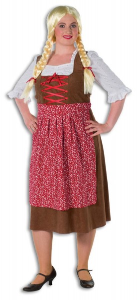 Brown Tyrolean costume plus size