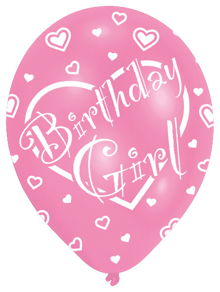 6 uroczych balonów urodzinowych dla dziewczynek 27,5 cm 2