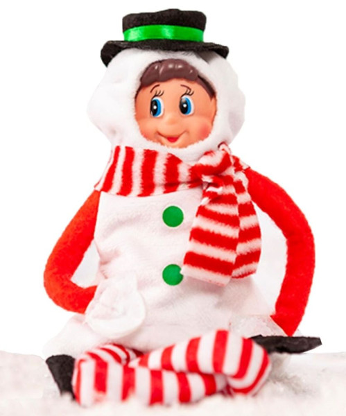 Elf in sneeuwpop outfit 30cm