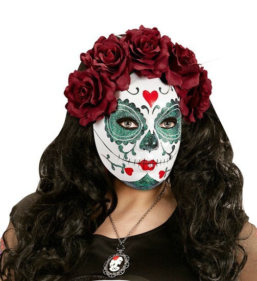 Masque à la rose Dia De Los Muertos 2