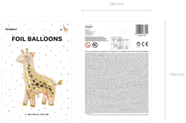 Folienballon Giraffe 1,04m 4