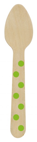 Kunterbunte Mini Holz Löffel Rainbow Dots 12 Stück 5