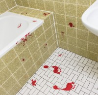 Naklejki ze śladami krwi do przerażającej dekoracji pomieszczeń