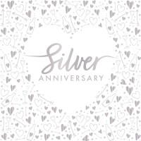 16 Silver Anniversary Servietten 33cm