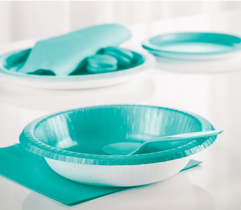 18 kleine quadratische Papp Teller Lagunen Blau | Blue | Decorations by ...