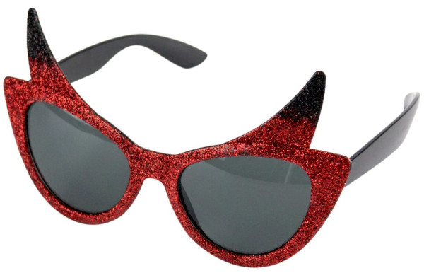 Devilish glitter glasses