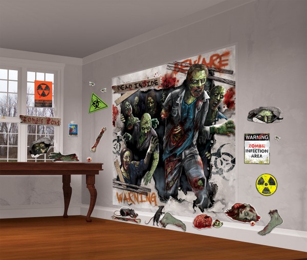 Zombie Town wall backdrop 32 parts