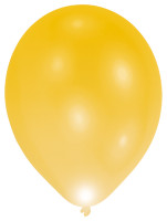 5 LED Luftballons Gold 27cm