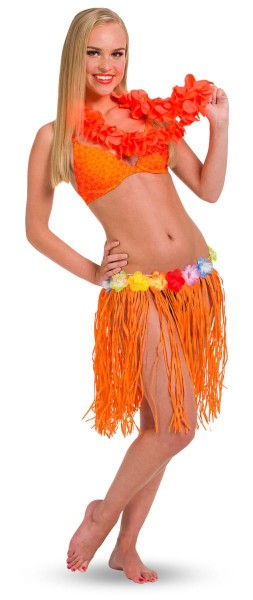 Hawaii Rock Oranje con fiori colorati