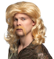 Preview: Blonde Horst mullet wig with beard