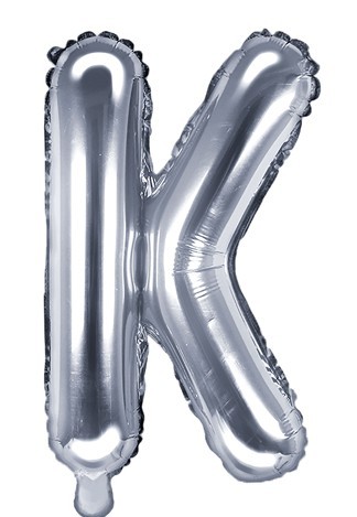 Ballon aluminium K argent 35cm