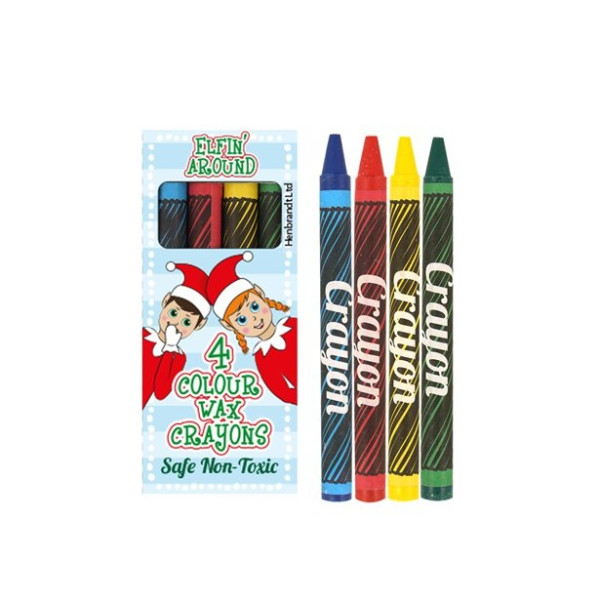 4 Christmas wax crayons