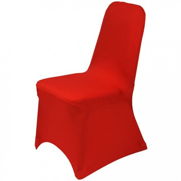 Red elastic chair cover