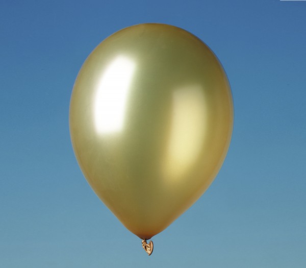 9 Metallic latex balloons Island Gold 30cm 2