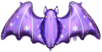 Aperçu: Ballon aluminium chauve-souris violet 1,19m