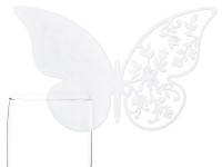 Vorschau: 10 Papier-Untersätzer Weiß Schmetterling-Ornament