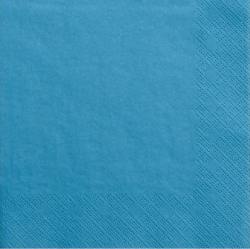 20 serviettes Scarlett bleu 33cm