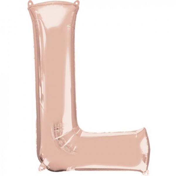 Palloncino foil lettera L oro rosa 41cm