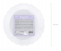 Oversigt: 6 candy party papir plader lavendel 18cm