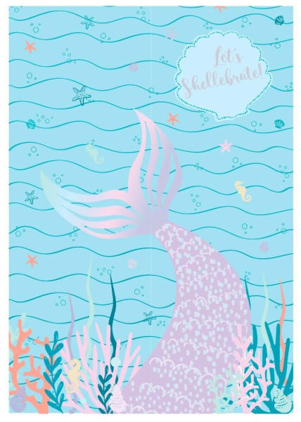 Mermaid Dream fotobakgrund 4 delar