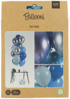 Voorvertoning: 12 Oceaanblauwe ballonnenmix 33cm
