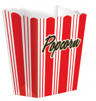 8 Retro Hollywood Popcorn Snack Boxen