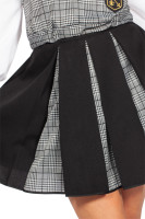 Widok: Kostium mundurka szkolnego dla kobiet w szarą kratkę