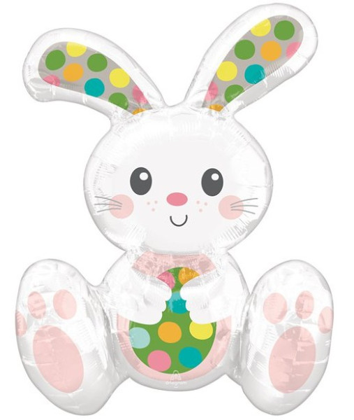Sitting Easter bunny Hoppel foil balloon