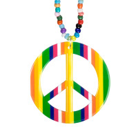 Bunte Hippie Peace Kette