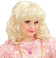 blonde Kinder ZOPF PERÜCKE Prinzessin Märchen Rapunzel Kostüm Party Perrücke #62 