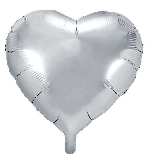 Palloncino a cuore argento 45cm
