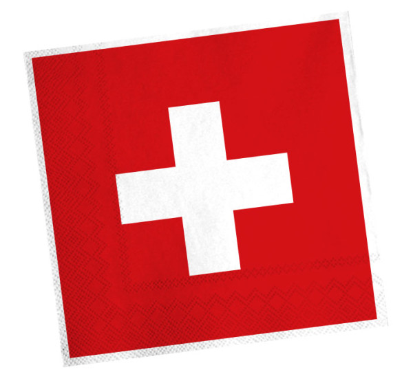 20 Switzerland napkins 33cm