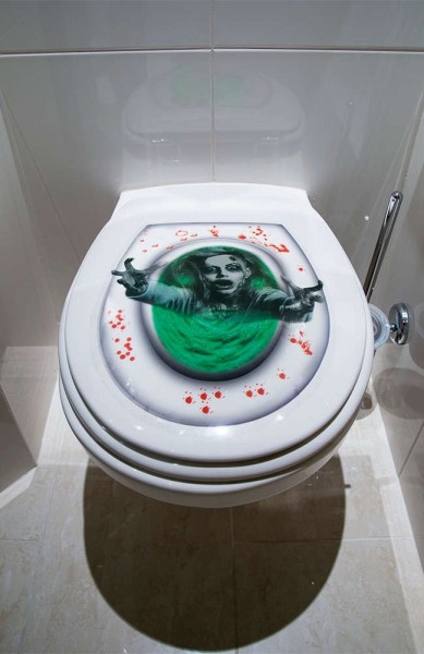 Zombie bruid toilet sticker 2