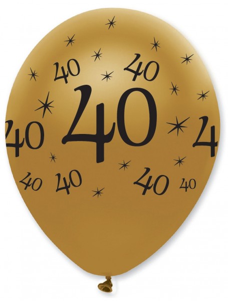 6 magische 40e verjaardag ballonnen 30 cm 3