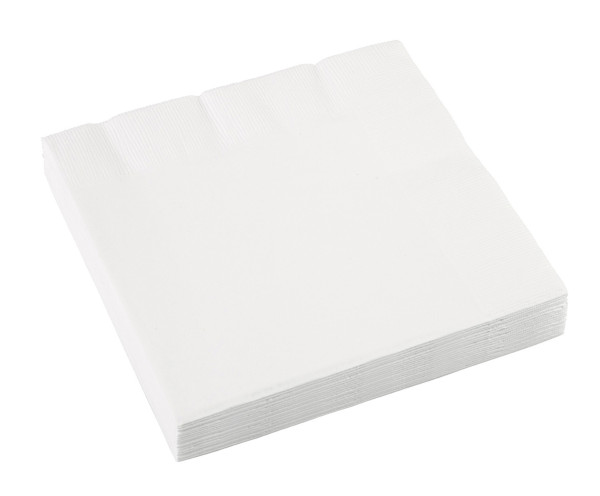 20 napkins Mila white 33 x 33cm