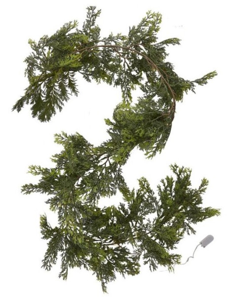 Guirlande de pins de Noël maison de campagne 1.8m