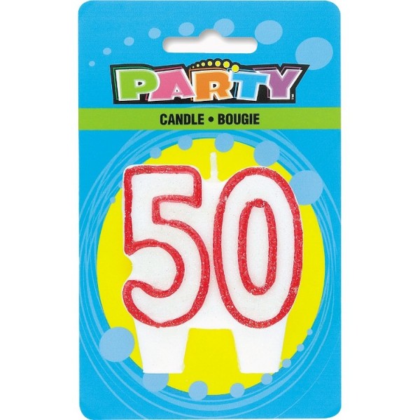 Vela de bloque feliz cumpleaños 50