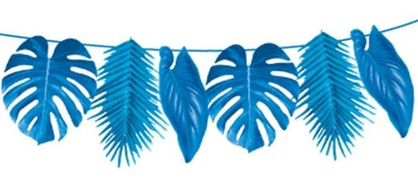 Guirnalda de hojas de palmera azul 2.6m