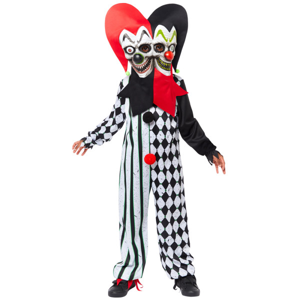 Kostium Horror Harlequin z dwiema twarzami dla dzieci